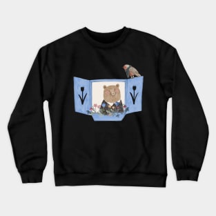 Bear Cottage House Window Crewneck Sweatshirt